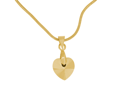 goldene Anhängerklemme mit Swarovskianhänger