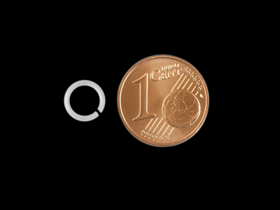 7mm Biegeringe aus echtem 925 Silber - Größenvergleich