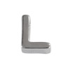 Buchstabenperle aus Metall 3x7mm, Buchstabe L, platinfarbig