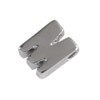 Buchstabenperle aus Metall 3x7mm, Buchstabe M, platinfarbig