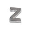 Buchstabenperle aus Metall 3x7mm, Buchstabe Z, platinfarbig