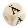 1 Stk. Buchstabenperle - Holzwürfel 10mm - Ä