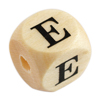 1 Stk. Buchstabenperle - Holzwürfel 10mm - E