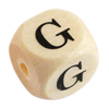 1 Stk. Buchstabenperle - Holzwürfel 10mm - G