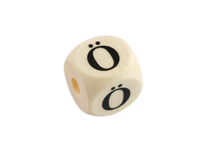 Holzwürfel Perle Buchstabe Ö