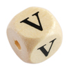 1 Stk. Buchstabenperle - Holzwürfel 10mm - V