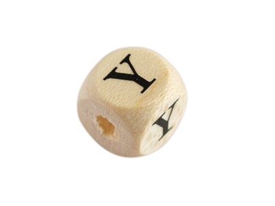 Holzwürfel Perle Buchstabe Y