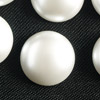 6 Stück Cabochons gewölbt 16mm Perlweiß