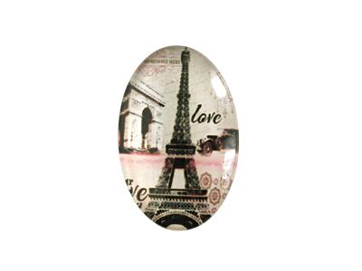 acrylic cabochons with motif 20x30mm