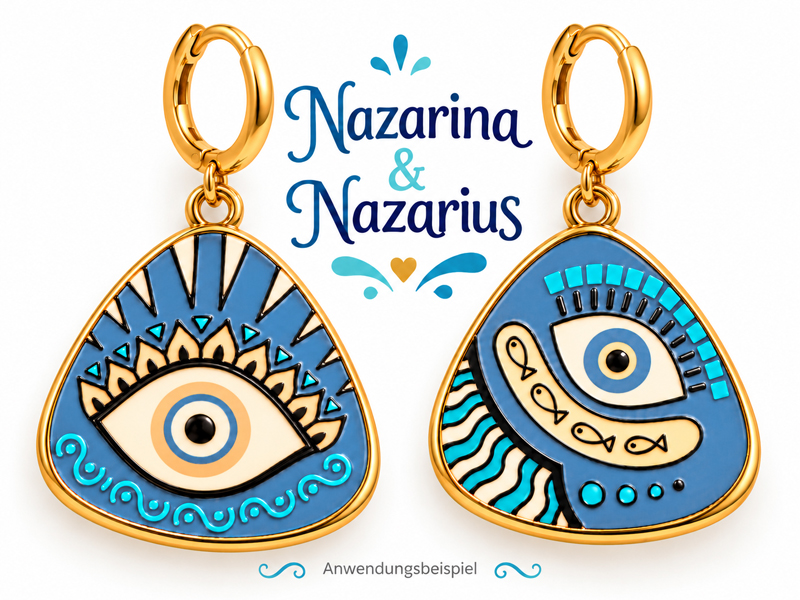 Nazarina und Nazarius - Anwendungsbeispiel als Ohrschmuck