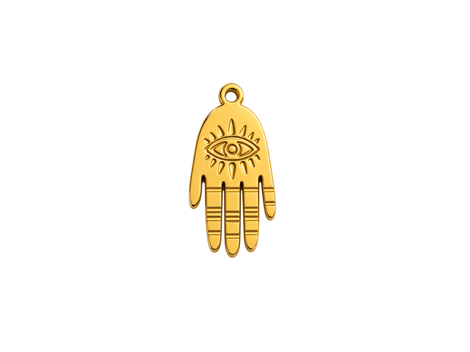 goldener Schutzanhänger, Hand der Fatima 7x15mm
