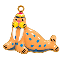 Schmuckanhänger Otto Ozean ~16x18mm, Edelstahl, gold