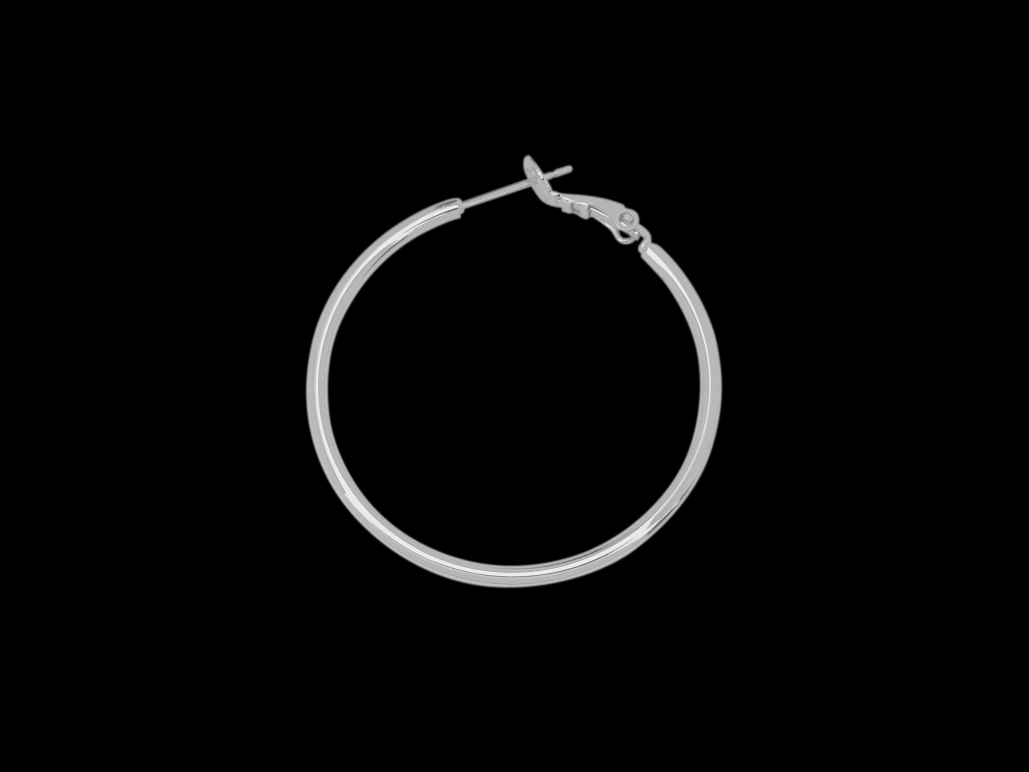 silberne Creolen Ohrringen