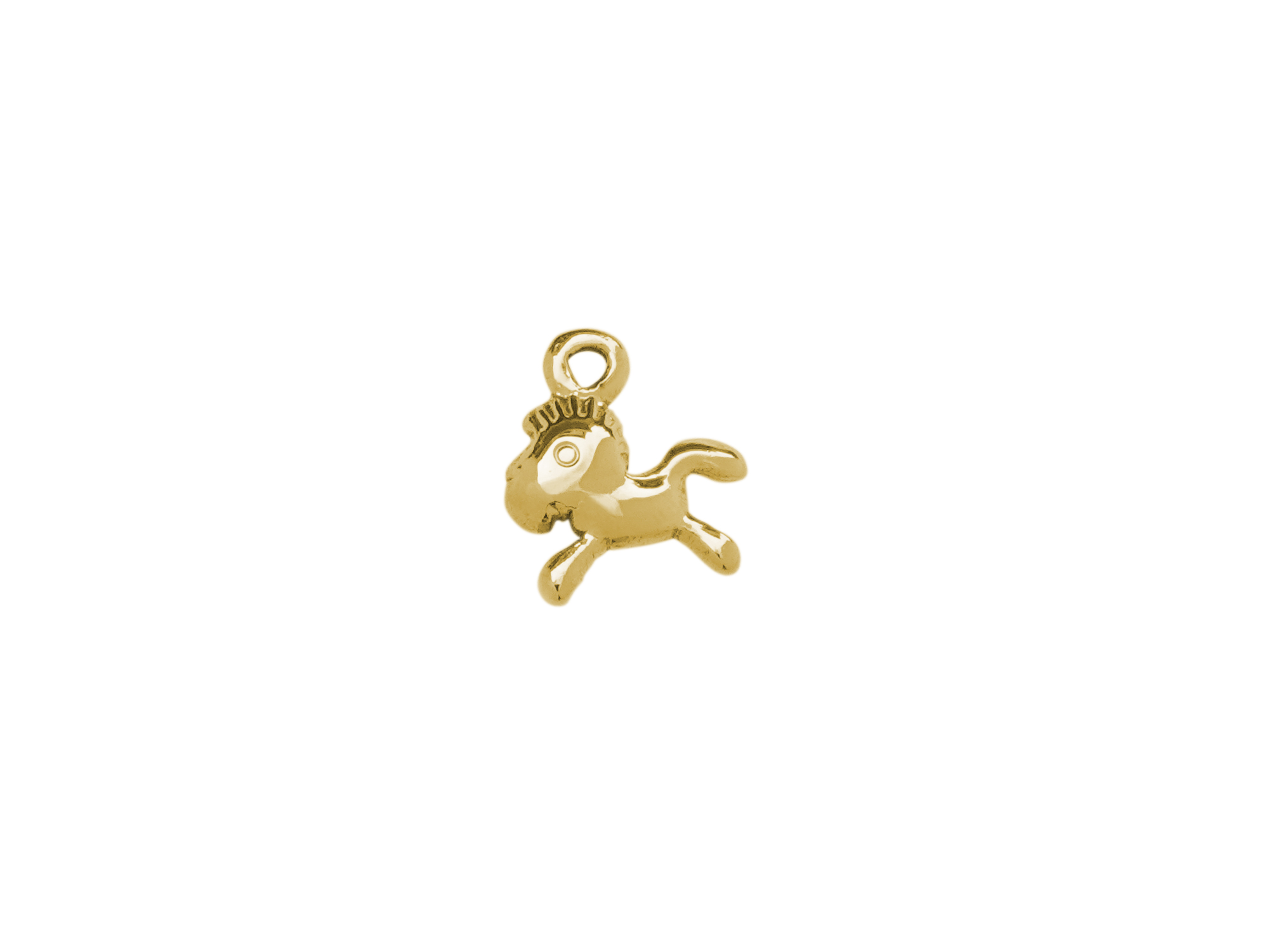 kleiner goldener Pferd Anhänger zum Schmuck machen