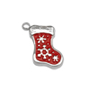 Anhänger Weihnachtsstiefel ~9x6mm, Edelstahl poliert