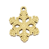 Anhänger Schneeflocke ~13x10mm, Edelstahl poliert, gold