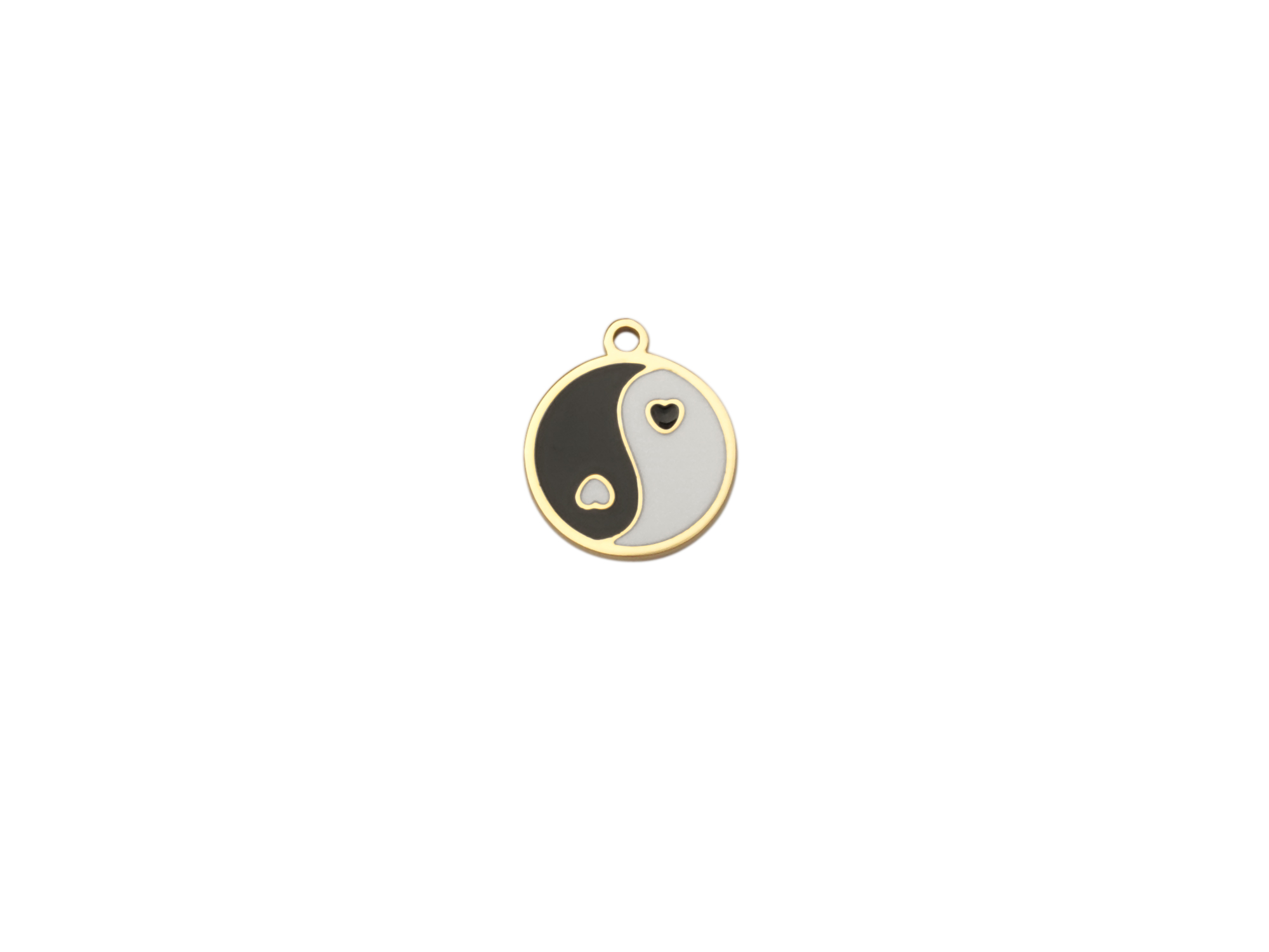 kleiner goldener Yin-Yang Anhänger