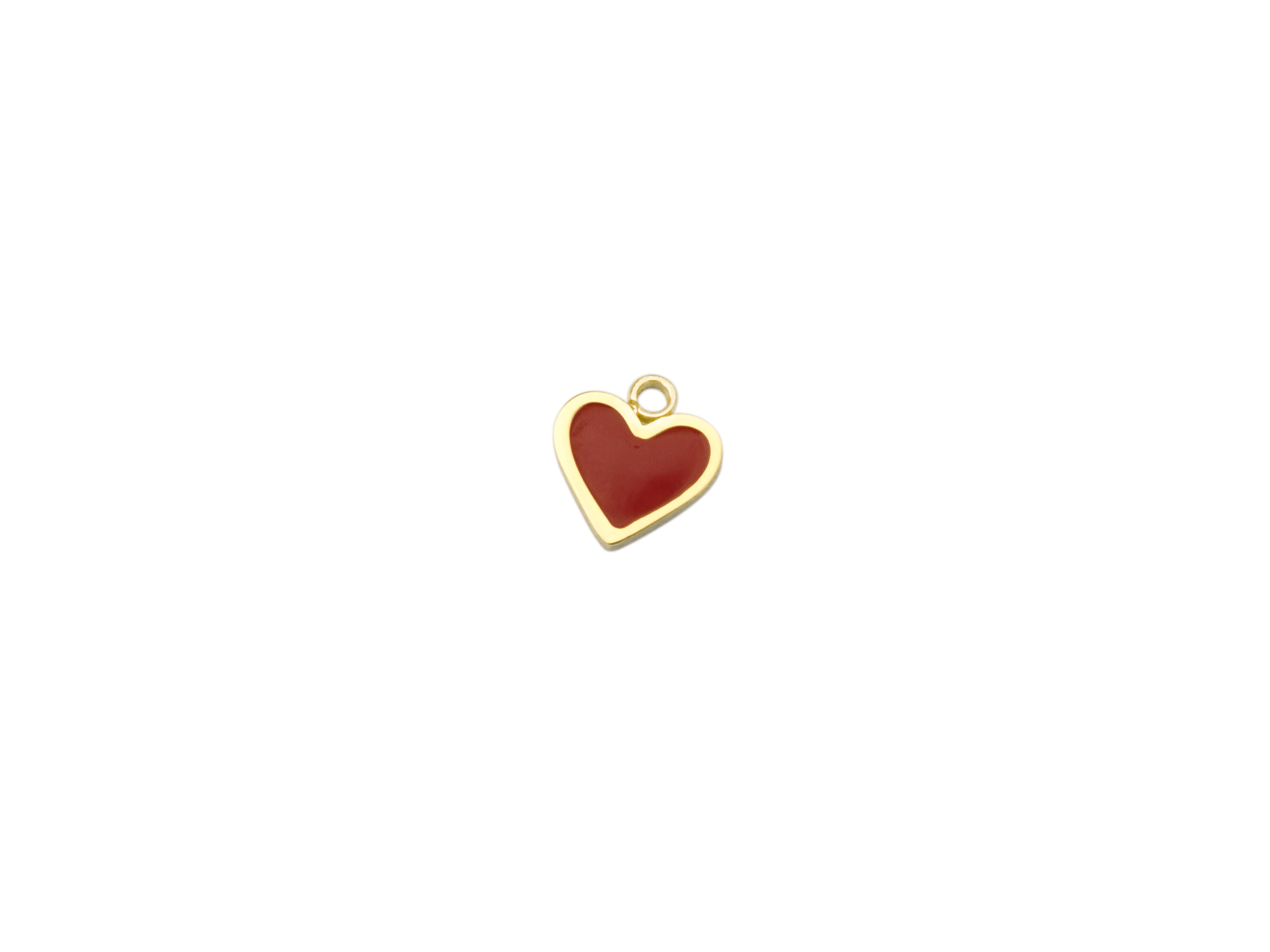 kleiner goldener Herzanhänger zum Schmuckmachen
