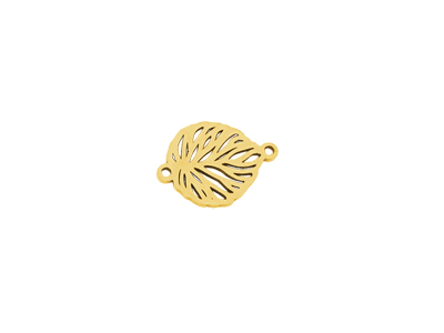 Schmuck Anhänger goldenes Blatt für Armband