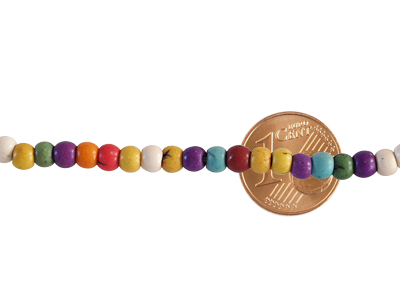 bunte Perlen Bild mit Größenvergleich