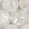 100g. (ca.  44 Stk.) Crashperlen rund 12mm Kristall