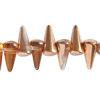 1 Strang (26 Stk) Glasperlen Spikes 5x8mm Capri-Gold