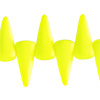 1 Strang (18 Stk) Glasperlen Spikes 6x14mm Neongelb