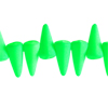 1 Strang (26 Stk) Glasperlen Spikes 5x10mm Neongrün
