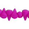 1 Strang (26 Stk) Glasperlen Spikes 5x8mm Neonlila