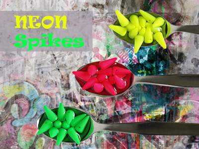 Neon glass spikes