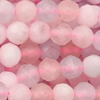 1 Strang (~38cm) echter Morganit Steinperlen, rund facettiert ~3,5mm