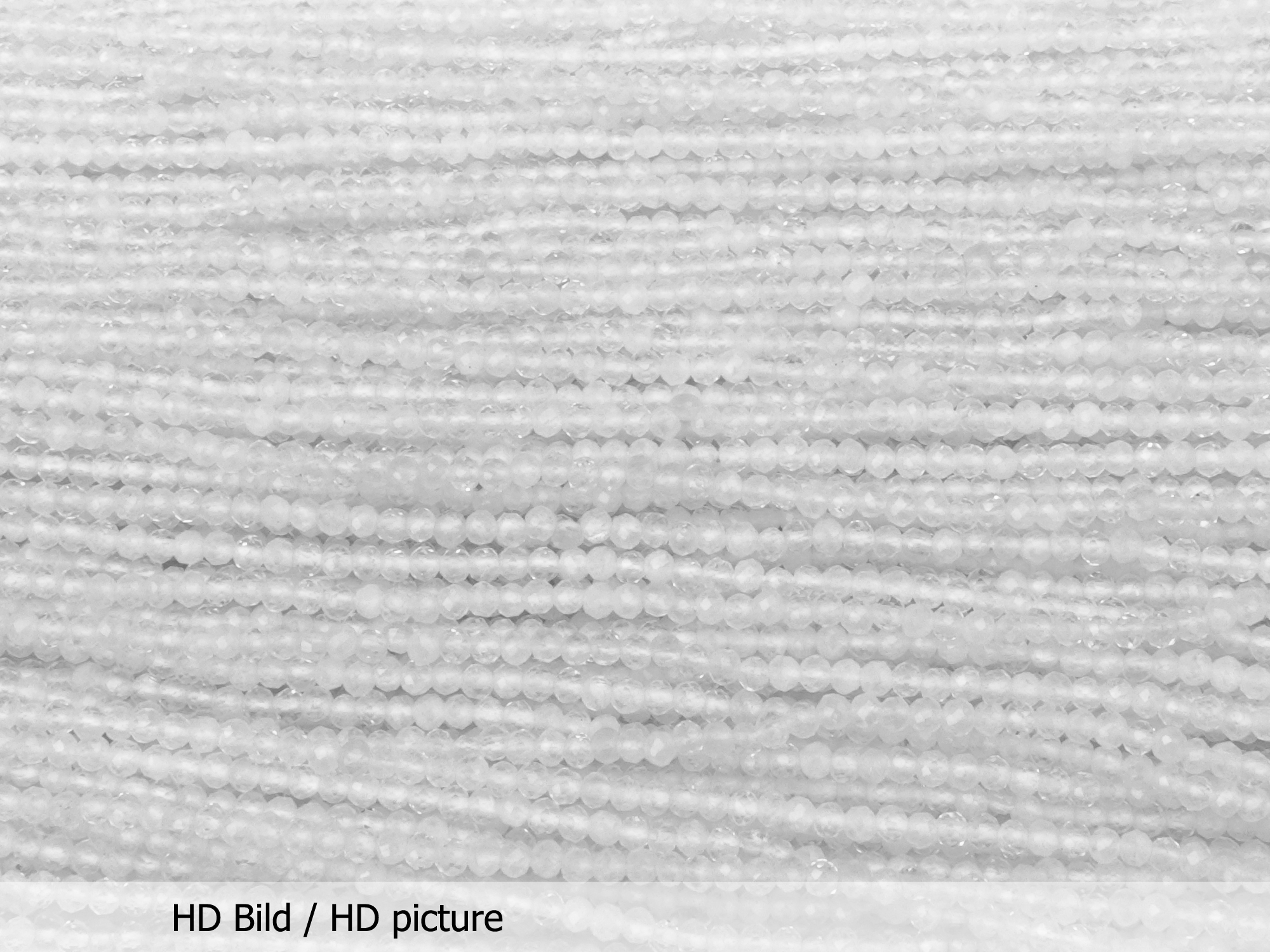 Bergkristall Steinperlen rund facettiert 2mm - HD Bild