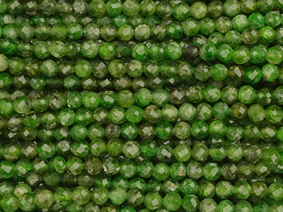 wunderschöne grüne facettierte Diopsid Steinperlen 3mm