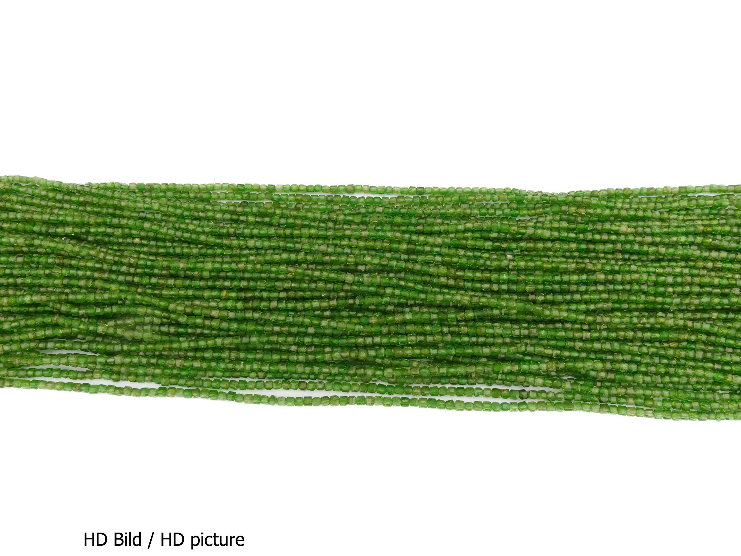 wunderschöne grüne würfelförmige Diopsid Steinperlen 2mm - H