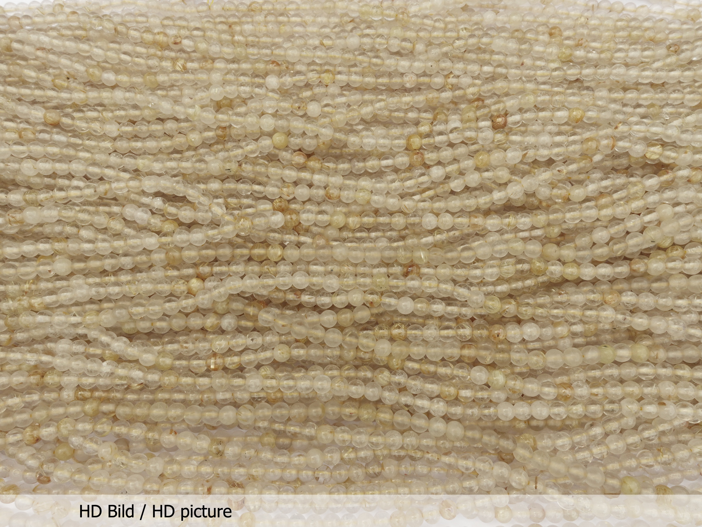 runde Gold Rutilquarz Steinperlen 4mm zum Schmuckmachen - HD
