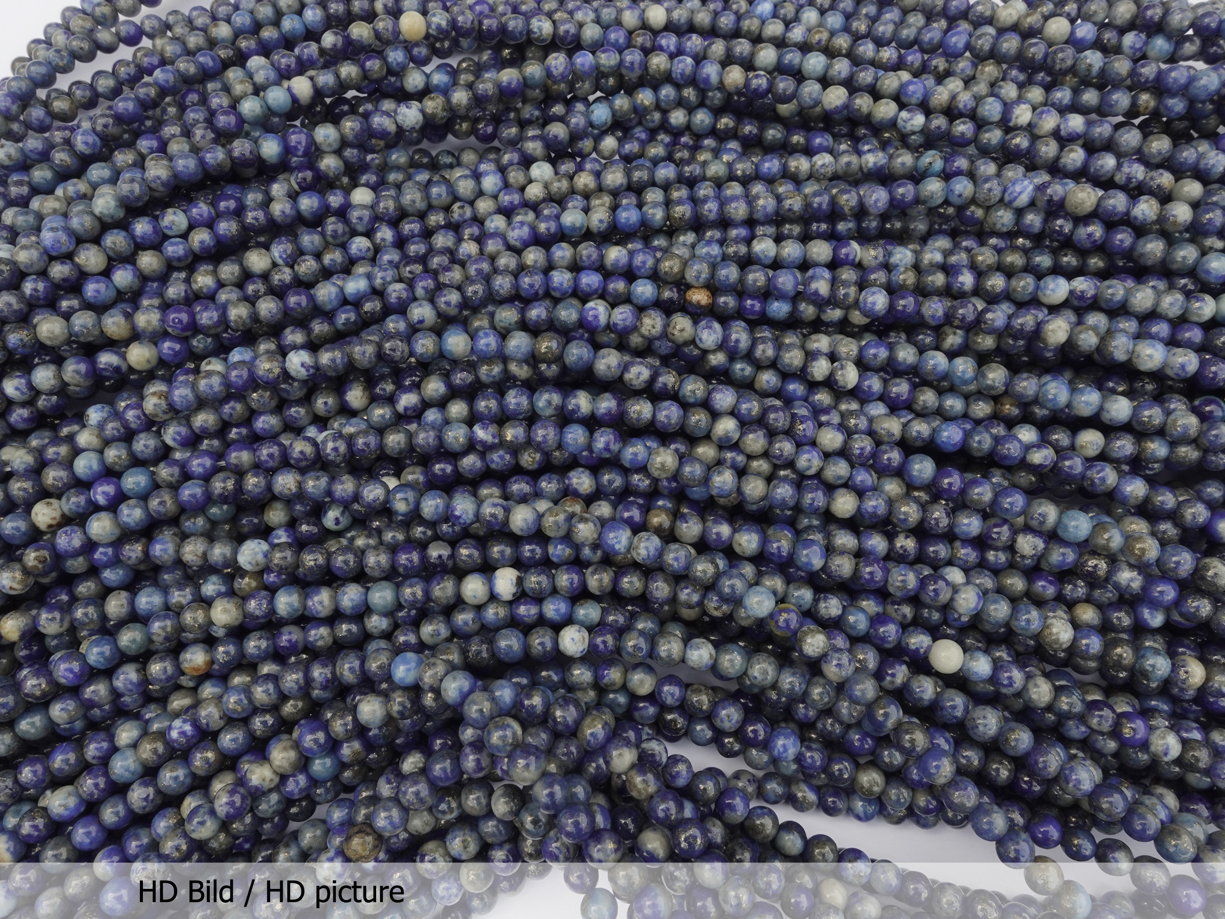 runde Lapis Lazuli Steinperlen 4,1mm - HD Bild