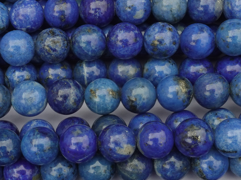 runde 6mm Lapis Lazuli Steinperlen - Nahaufnahme