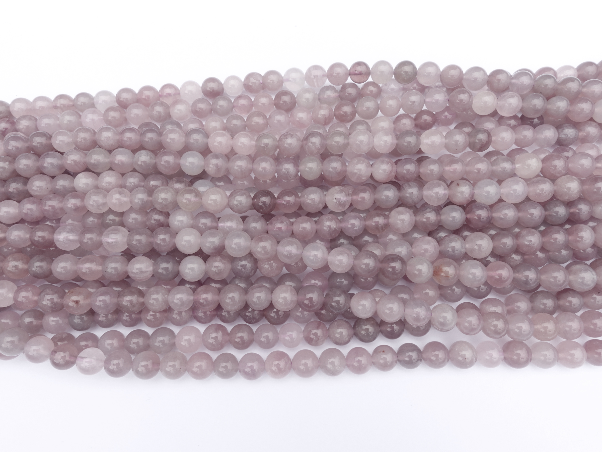 Madagaskar Rosenquarz Steinperlen rund 6mm zum Schmuckmachen