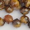 1 Strang (~38cm) echter Tigerauge Steinperlen, facettierte Bömmel ~6mm