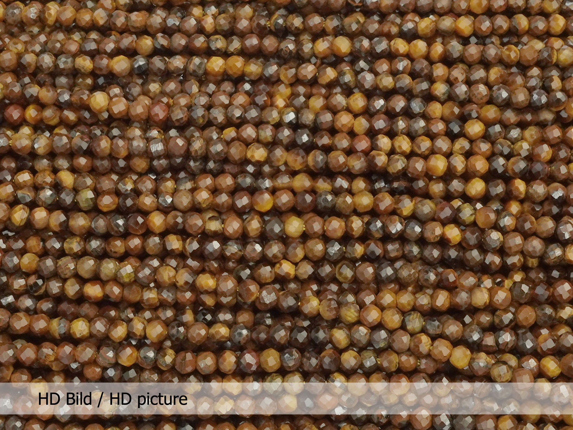 Tigerauge Steinperlen facettiert 2mm - HD Bild