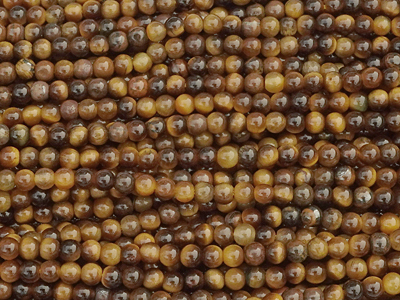 winzige runde Tigerauge Steinperlen 2mm günstig