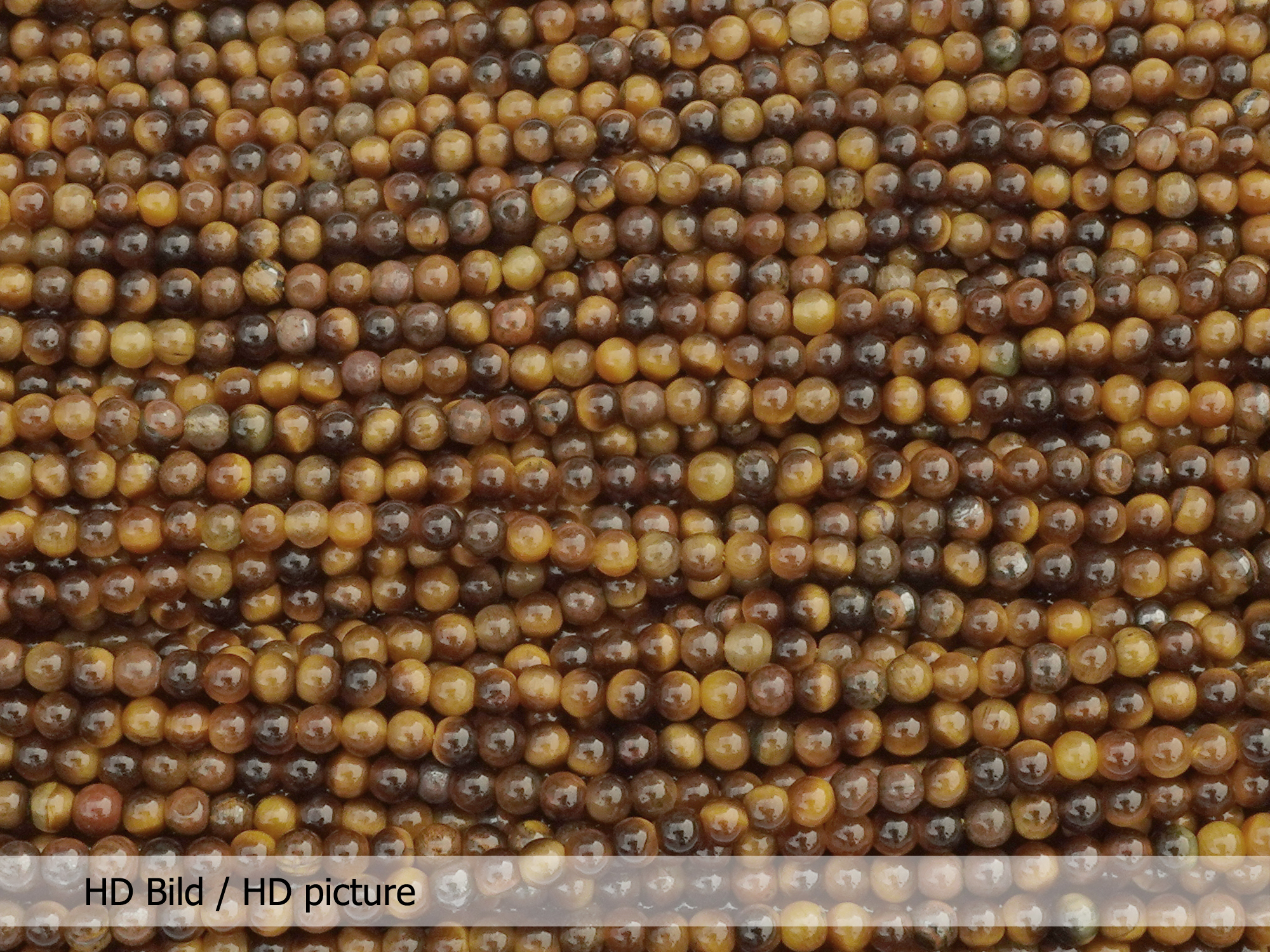winzige runde Tigerauge Steinperlen 2mm - HD Bild