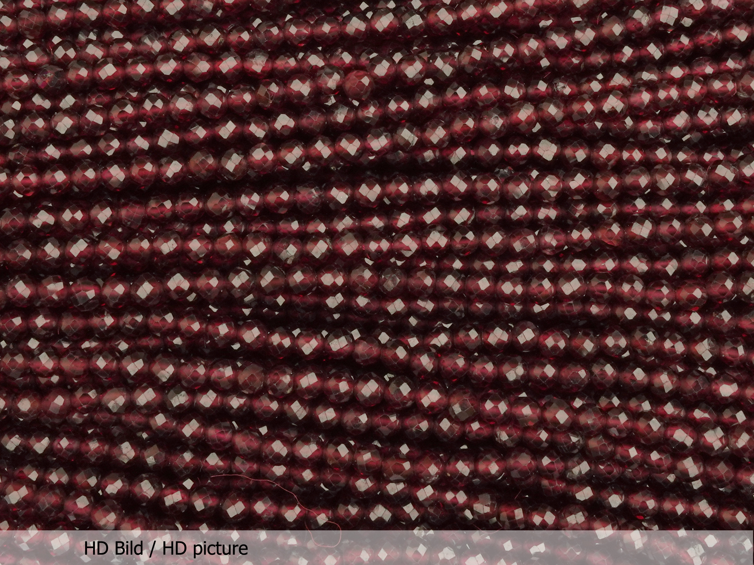 facettierte 3mm Granaten Steinperlen - HD Bild
