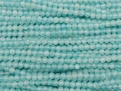 kleine facettierte Amazonit Steinperlen 3mm