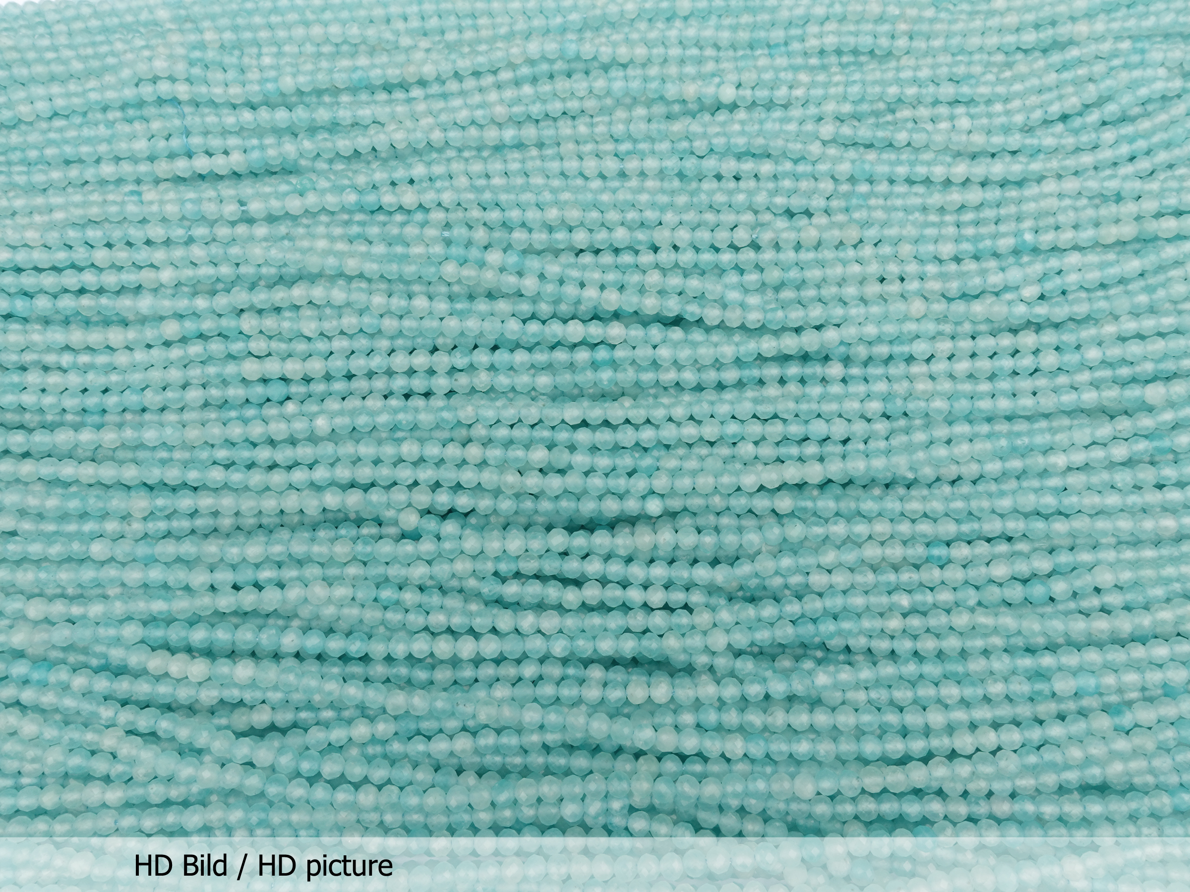 kleine facettierte Amazonit Steinperlen 3mm - HD Bild