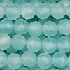 1 Strang (~38,5cm) echter Amazonit Steinperlen, rund facettiert ~3mm