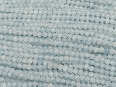 facettierte 3mm Aquamarin Steinperlen