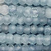 1 Strang (~38,5cm) echter Aquamarin Steinperlen, facettierte Rondellen ~3x2mm