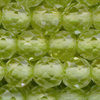 1 Strang (~38cm) echter Olivin Steinperlen, rund facettiert ~2,9mm