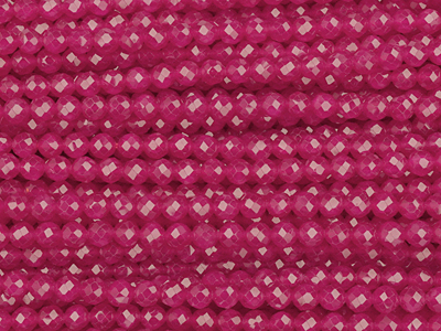 kleine facettierte Rubin Steinperlen 3mm